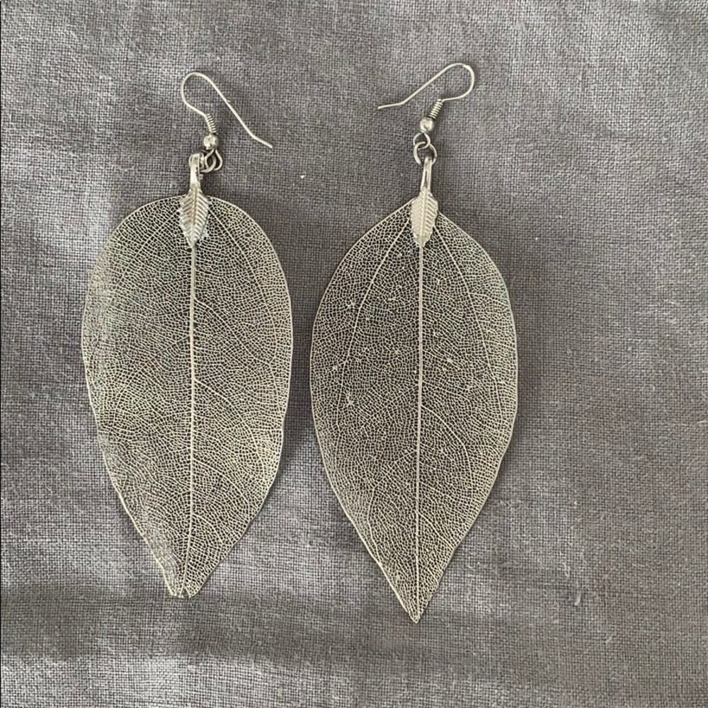 Silver Leaf Earrings